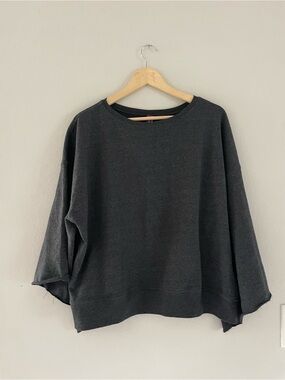 Adore Me Dark Charcoal Crewneck Sweater